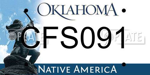 CFS091 Oklahoma License Plate