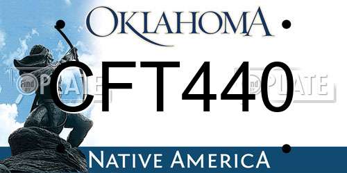 CFT440 Oklahoma License Plate
