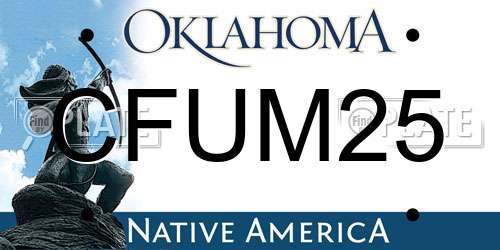 CFUM25 Oklahoma License Plate