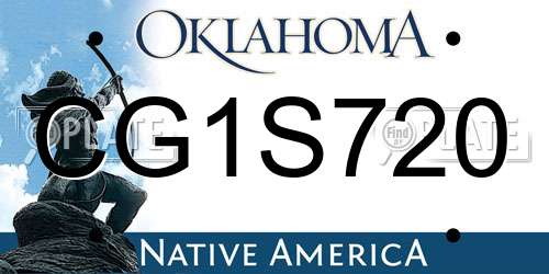CG1S720 Oklahoma License Plate