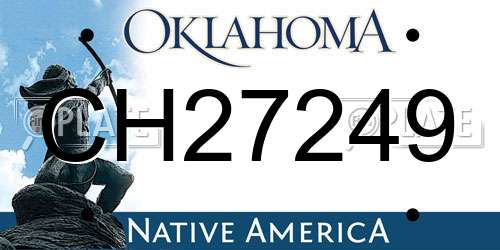 CH27249 Oklahoma License Plate