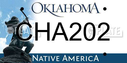 CHA202 Oklahoma License Plate