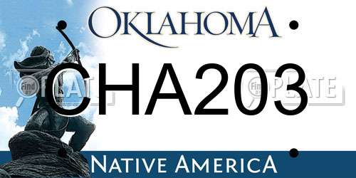 CHA203 Oklahoma License Plate