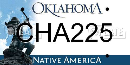 CHA225 Oklahoma License Plate