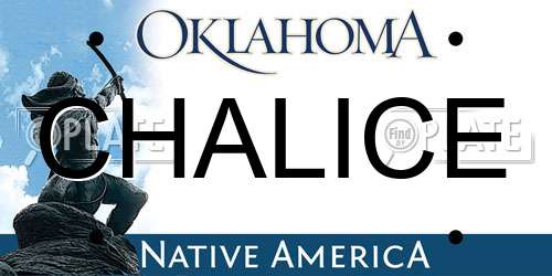 CHALICE Oklahoma License Plate