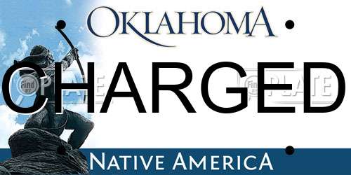 CHARGED Oklahoma License Plate