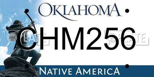 CHM256 Oklahoma License Plate