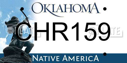 CHR159 Oklahoma License Plate