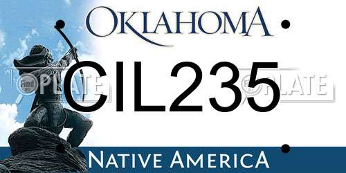 CIL235 Oklahoma License Plate