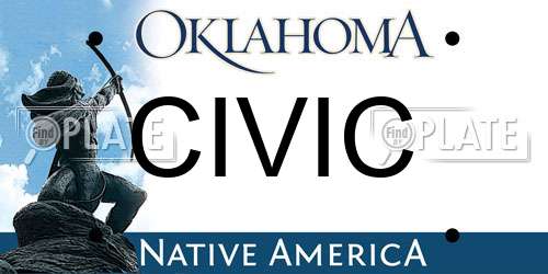 CIVIC Oklahoma License Plate