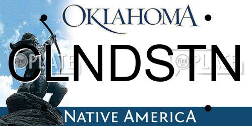 CLNDSTN Oklahoma License Plate