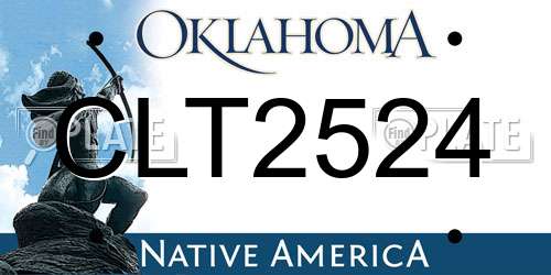 CLT2524 Oklahoma License Plate