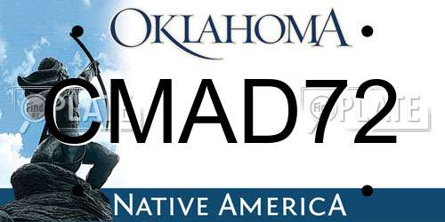 CMAD72 Oklahoma License Plate