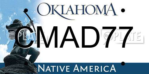 CMAD77 Oklahoma License Plate