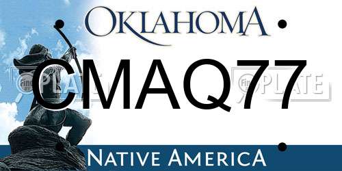 CMAQ77 Oklahoma License Plate