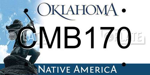 CMB170 Oklahoma License Plate