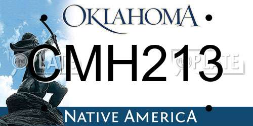 CMH213 Oklahoma License Plate