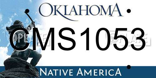 CMS1053 Oklahoma License Plate