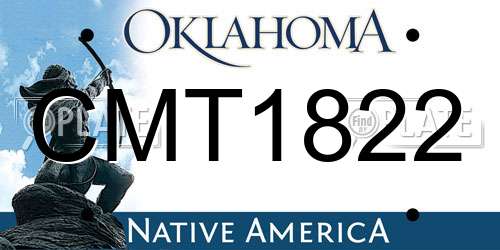 CMT1822 Oklahoma License Plate