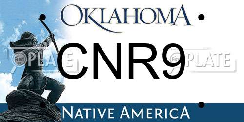 CNR9 Oklahoma License Plate