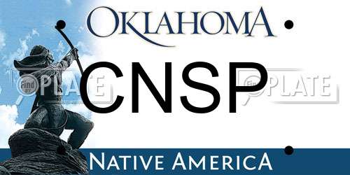 CNSP Oklahoma License Plate