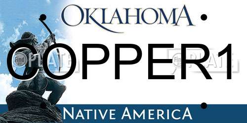 COPPER1 Oklahoma License Plate