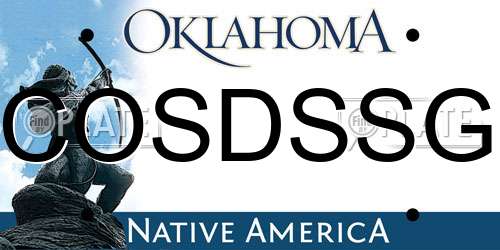 COSDSSG Oklahoma License Plate
