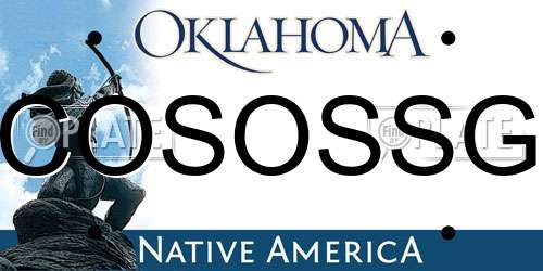 COSOSSG Oklahoma License Plate