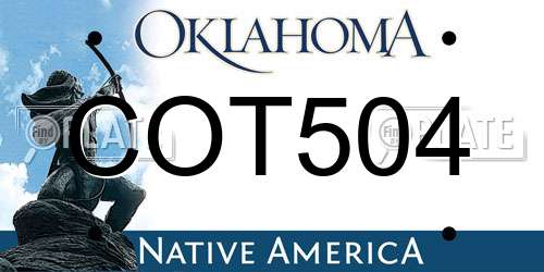 COT504 Oklahoma License Plate