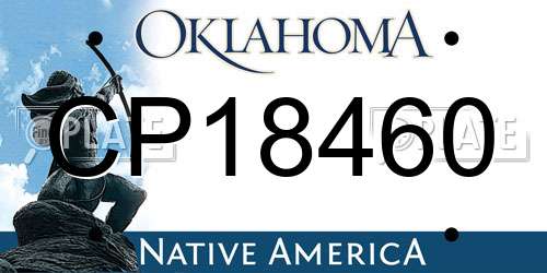 CP18460 Oklahoma License Plate