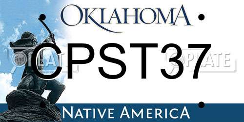 CPST37 Oklahoma License Plate