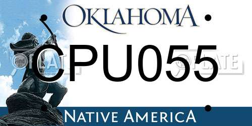 CPU055 Oklahoma License Plate