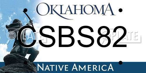 CSBS82 Oklahoma License Plate
