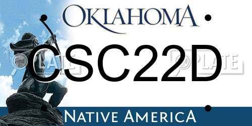 CSC22D Oklahoma License Plate