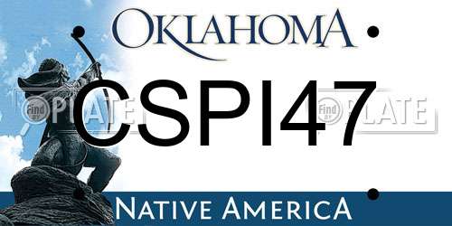 CSPI47 Oklahoma License Plate