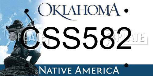 CSS582 Oklahoma License Plate