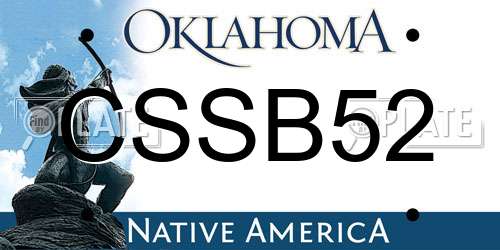 CSSB52 Oklahoma License Plate