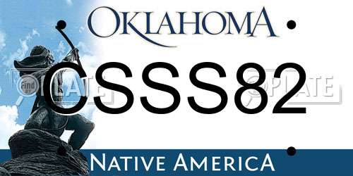 CSSS82 Oklahoma License Plate