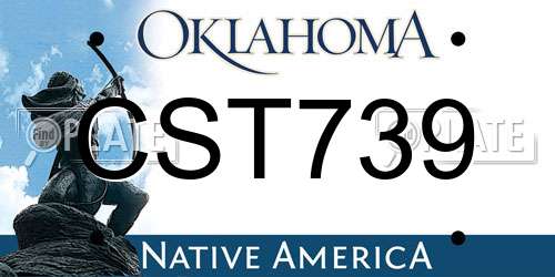 CST739 Oklahoma License Plate