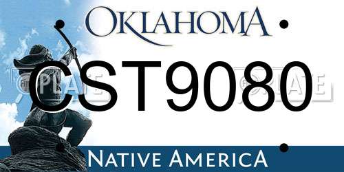 CST9080 Oklahoma License Plate