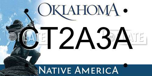 CT2A3A Oklahoma License Plate