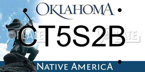 CT5S2B Oklahoma License Plate