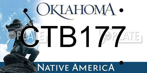 CTB177 Oklahoma License Plate
