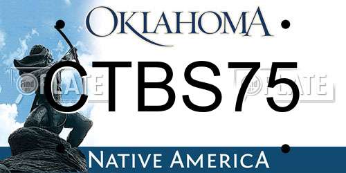 CTBS75 Oklahoma License Plate