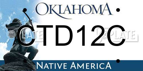 CTD12C Oklahoma License Plate