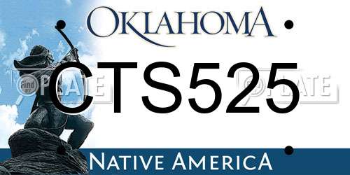 CTS525 Oklahoma License Plate