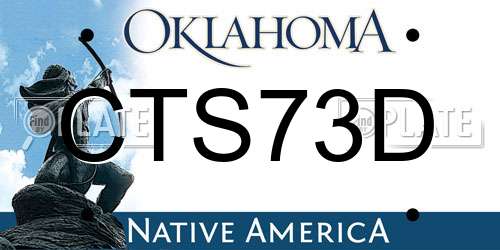 CTS73D Oklahoma License Plate