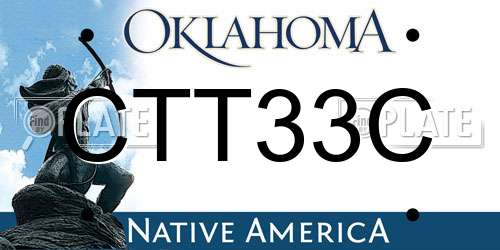 CTT33C Oklahoma License Plate