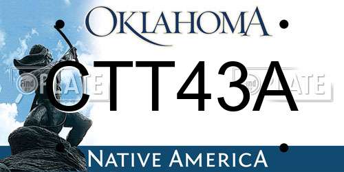 CTT43A Oklahoma License Plate