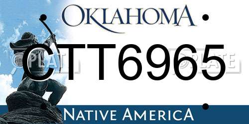 CTT6965 Oklahoma License Plate